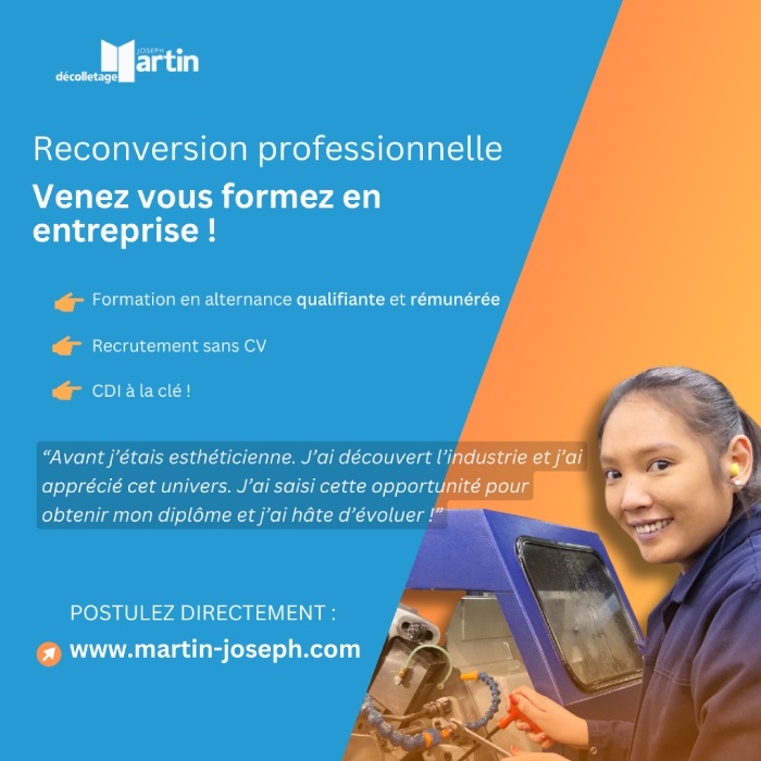 reconversion professionnelle secteur industriel